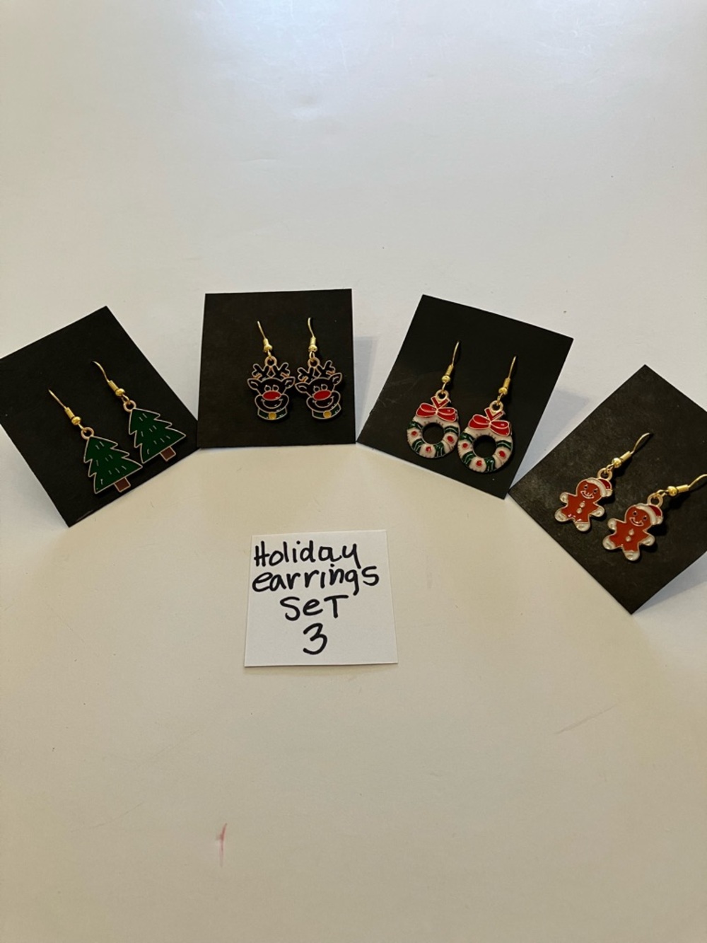 Fun New Enamel Holiday Earrings Set #3